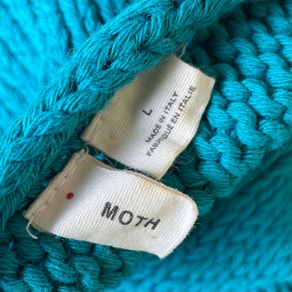 Moth Anthropologie Short Sleeved Teal Sweater - Picture 10 of 11